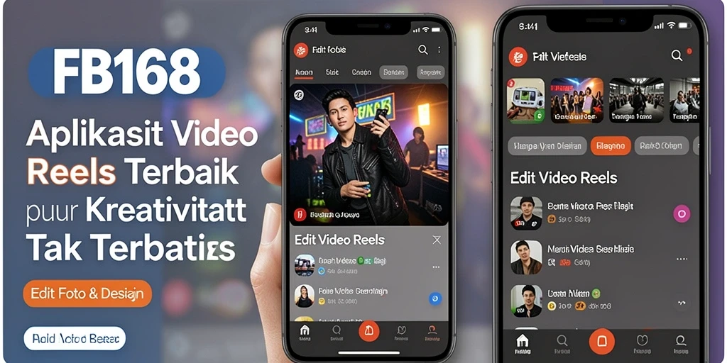 Antarmuka FB168 yang sederhana dan fungsional untuk Edit Video Reels.